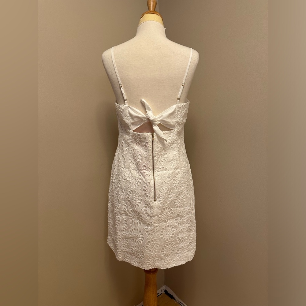 NWT Lilly Pulitzer Shelli Dress Resort White Oversized Pinwheel Eyelet Sz 12 - Picture 5 of 7
